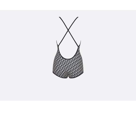 Dior One-Piece Swimsuit Blue Oblique Technical Fabric - Picture 3 of 13